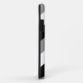 Grayscale Black Gray & White Chevron Case-Mate iPhone Case (Achterkant/rechts)