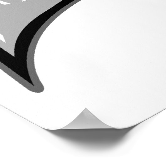 Grayscale BMX king text design Poster (Hoek)