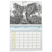 Grayscale Coloring Calendar voor Studenten, Gothic Kalender (Feb 2027)