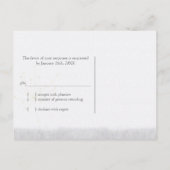 Grayscale Dandelions Wedding RSVP Uitnodiging Briefkaart (Achterkant)