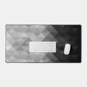 Grayscale driehoek geometrische vierkanten patroon bureaumat (Keyboard & Muis)