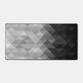 Grayscale driehoek geometrische vierkanten patroon bureaumat (Voorkant)