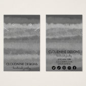 Grayscale Earring Ketting Jewelry Display Card Visitekaartje (Voorkant /achterkant)