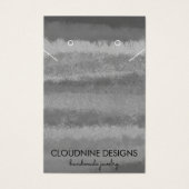 Grayscale Earring Ketting Jewelry Display Card Visitekaartje (Voorkant)