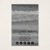 Grayscale Earring Ketting Jewelry Display Card Visitekaartje (Achterkant)