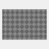 Grayscale ED Argyle Wrapping Papierbladen Inpakpapier Vel (Voorkant 3)