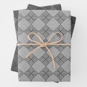 Grayscale ED Argyle Wrapping Papierbladen Inpakpapier Vel (In situ)