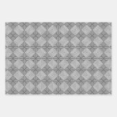 Grayscale ED Argyle Wrapping Papierbladen Inpakpapier Vel (Voorkant)