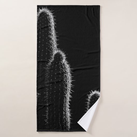 GRAYSCALE FOTO VAN CACTUS BADHANDDOEK (Badhanddoek)