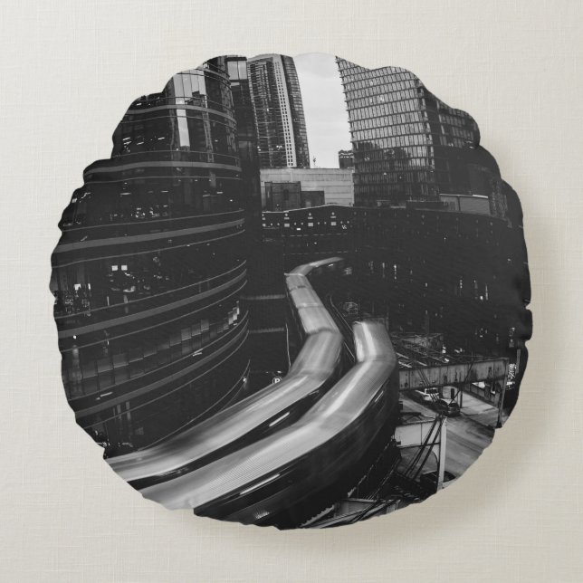 GRAYSCALE FOTO VAN DE STAD ROND KUSSEN (Voorkant)