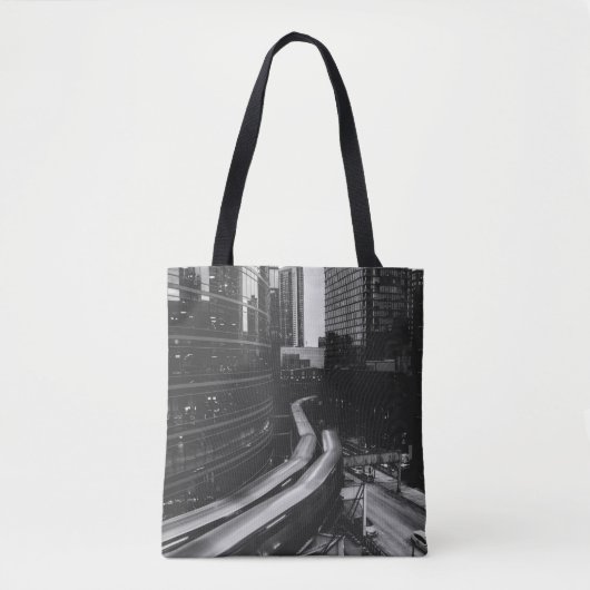 GRAYSCALE FOTO VAN DE STAD TOTE BAG (Voorkant)