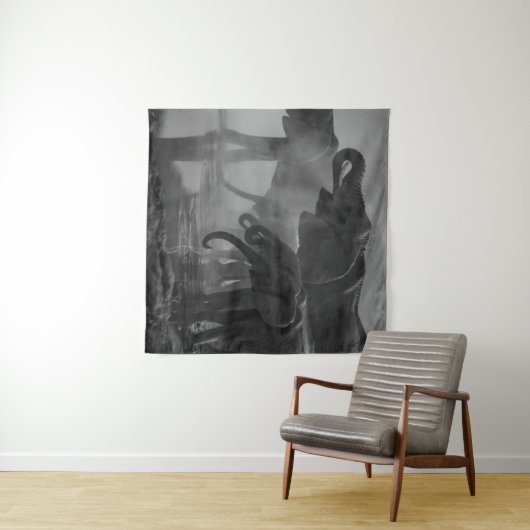 GRAYSCALE FOTO VAN ELEPHANTS DRINK WATER WANDKLEED (In Situ (horizontaal))