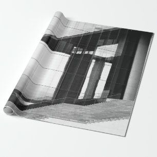 GRAYSCALE FOTO VAN HET MAN DAT OP CONCRETE PAVEMEN CADEAUPAPIER