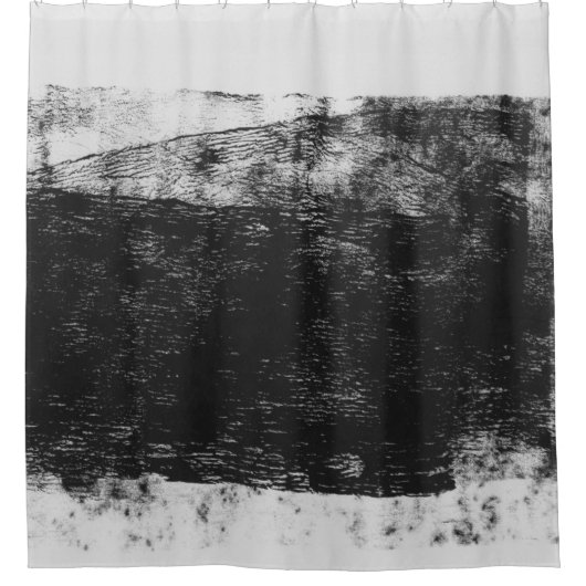 Grayscale-foto van het waterlichaam douchegordijn (Voorkant)