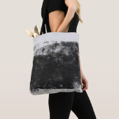 Grayscale-foto van het waterlichaam tote bag (Dichtbij)
