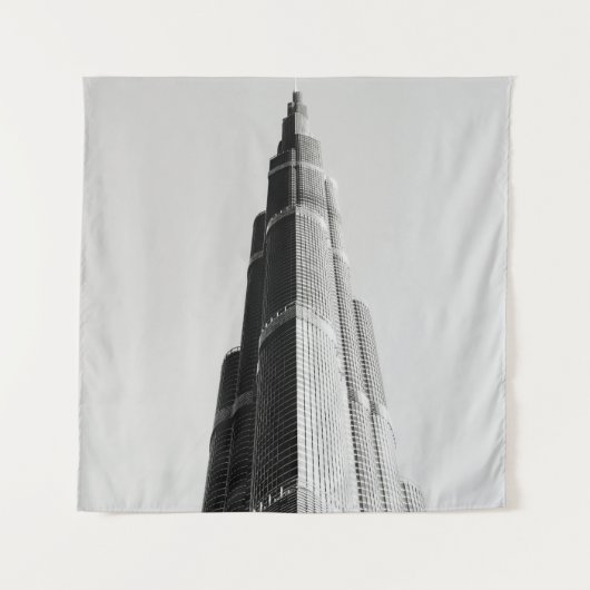 GRAYSCALE FOTO VAN HOOG RIJK BOUWEN WANDKLEED (Voorkant)