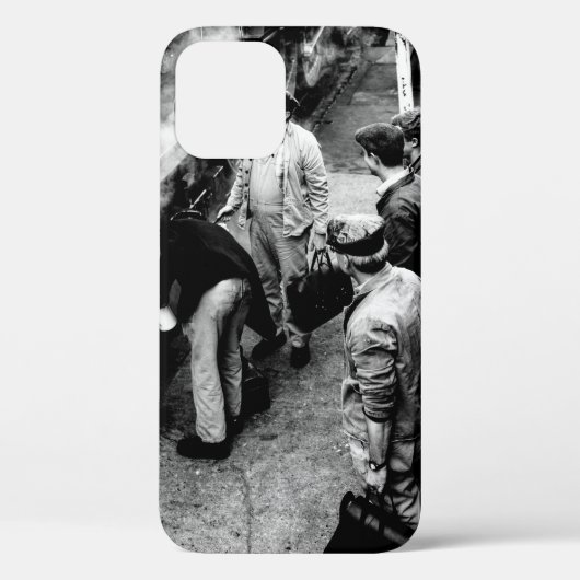 GRAYSCALE FOTO VAN MANNEN MET BESIDE 60163 TREIN Case-Mate iPhone CASE (Achterkant)