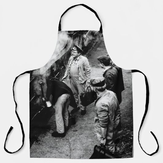 GRAYSCALE FOTO VAN MANNEN MET BESIDE 60163 TREIN SCHORT (Voorkant)