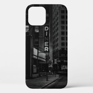 GRAYSCALE FOTO VAN PEARL DINER SIGN IN STAD Case-Mate iPhone CASE