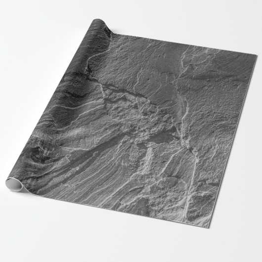 GRAYSCALE FOTO VAN ROCK FORMATIE CADEAUPAPIER (Uitgerold)