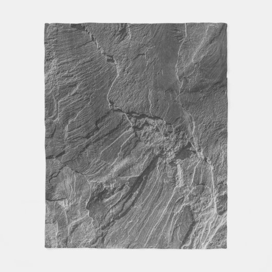 GRAYSCALE FOTO VAN ROCK FORMATIE FLEECE DEKEN (Voorkant)