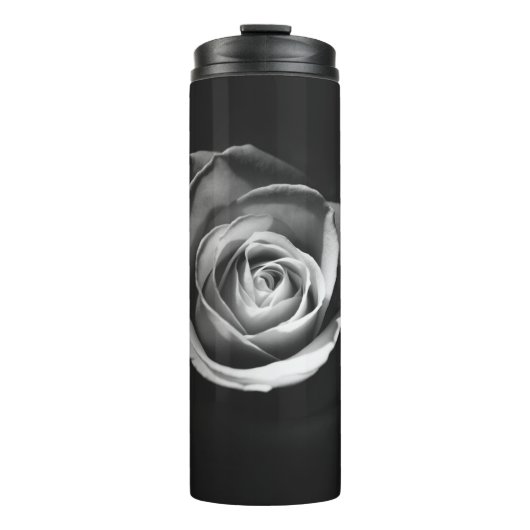 GRAYSCALE FOTO VAN ROOS THERMOSBEKER (Voorkant)