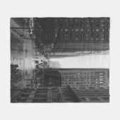 GRAYSCALE FOTO VAN STADSSTAAT FLEECE DEKEN (Voorkant (Horizontaal))