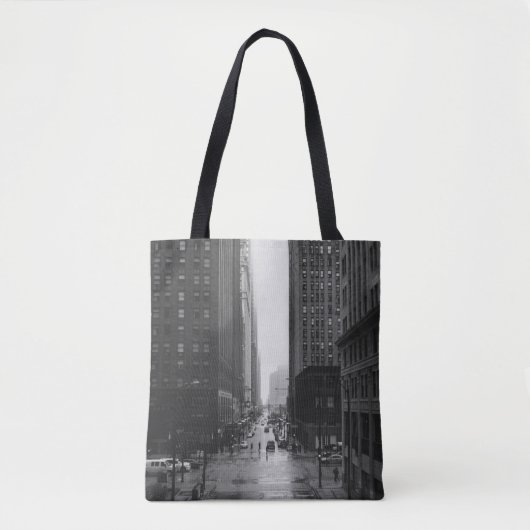 GRAYSCALE FOTO VAN STADSSTAAT TOTE BAG (Voorkant)
