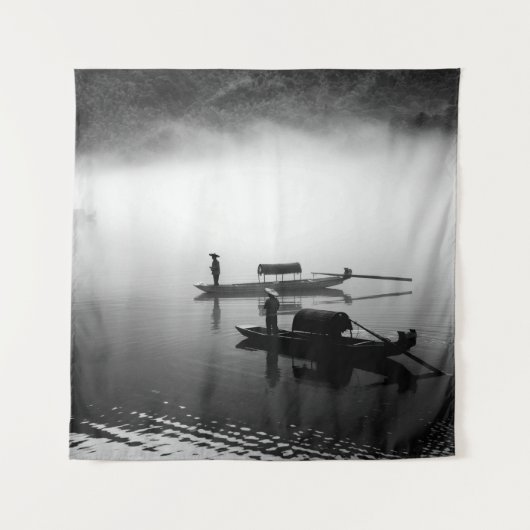 GRAYSCALE FOTO VAN TWEE ROUWBOTEN WANDKLEED (Voorkant)