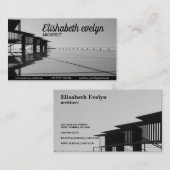 Grayscale-fotografie van Bridge Visitekaartje (Voorkant / Achterkant)