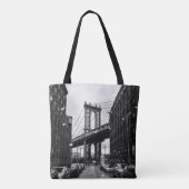 GRAYSCALE FOTOGRAFIE VAN BROOKLYN BRIDGE TOTE BAG (Achterkant)