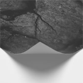 Grayscale-fotografie van de rotsvorming cadeaupapier (Hoek)