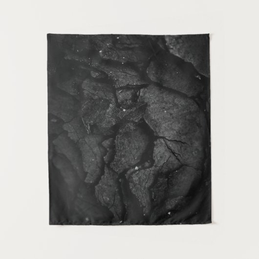Grayscale-fotografie van de rotsvorming wandkleed (Voorkant)