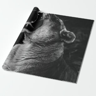 GRAYSCALE FOTOGRAFIE VAN GEDANKTE LIONIE CADEAUPAPIER