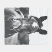 GRAYSCALE FOTOGRAFIE VAN HORSE FLEECE DEKEN (Voorkant (Horizontaal))