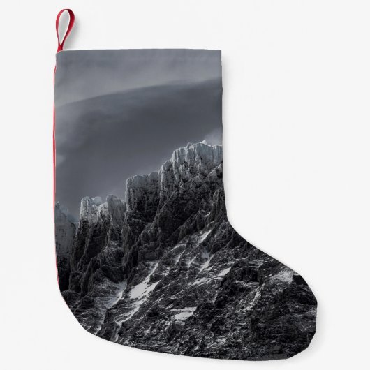 GRAYSCALE FOTOGRAFIE VAN MOUNTAIN KLEINE KERSTSOK (Voorkant)