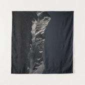 GRAYSCALE FOTOGRAFIE VAN SNEEUWMOUNTAIN WANDKLEED (Voorkant (horizontaal))