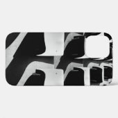 Grayscale-fotografie van stoelen zonder mensen Case-Mate iPhone case (Achterkant (horizontaal))