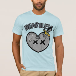 Grayscale Heart & Sword Poster Punk Rock Esthetisc T-shirt