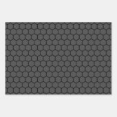Grayscale Honeycomb — Papieren pakbladen Inpakpapier Vel (Voorkant 2)