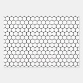 Grayscale Honeycomb — Papieren pakbladen Inpakpapier Vel (Voorkant)