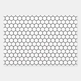 Grayscale Honeycomb — Papieren pakbladen Inpakpapier Vel
