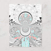Grayscale Kaleidoscope Art Print Briefkaart (Voorkant)