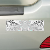 Grayscale Kaleidoscope Art Print Bumpersticker (Op auto)