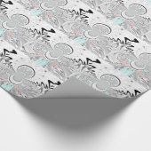 Grayscale Kaleidoscope Art Print Cadeaupapier (Hoek)
