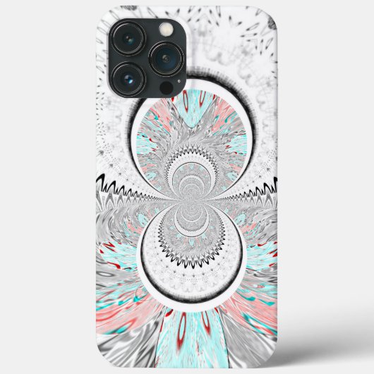 Grayscale Kaleidoscope Art Print Case-Mate iPhone Case (Achterkant)