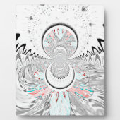Grayscale Kaleidoscope Art Print Fotoplaat (Voorkant)