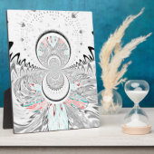 Grayscale Kaleidoscope Art Print Fotoplaat (Zijkant)