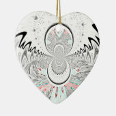 Grayscale Kaleidoscope Art Print Keramisch Ornament (Rechts)