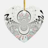 Grayscale Kaleidoscope Art Print Keramisch Ornament (Voorkant)